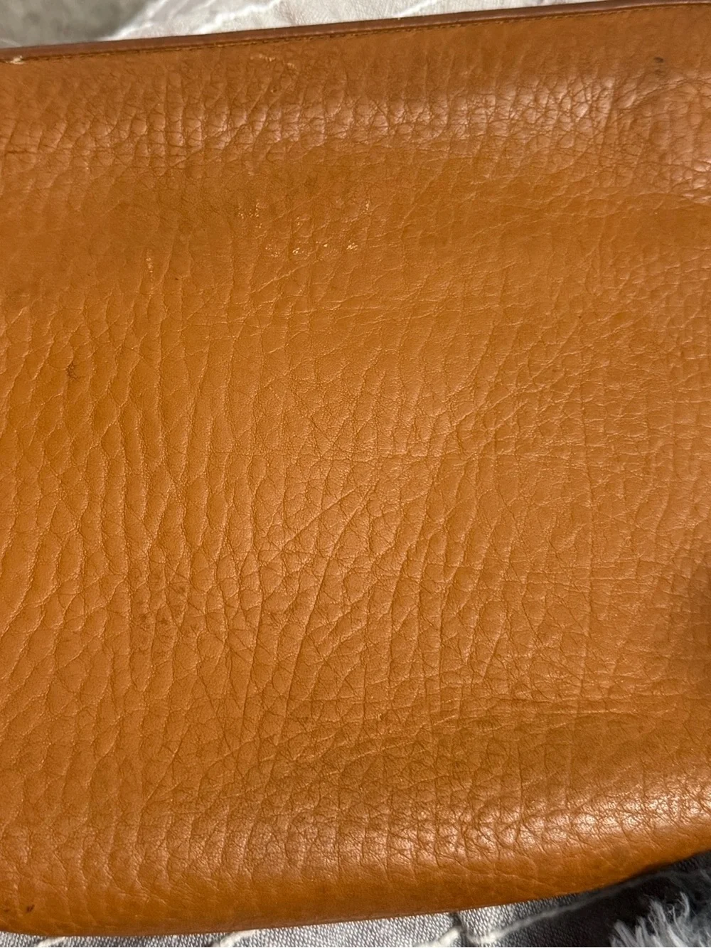 Burberry Tan Pebble-Grain Leather Tote